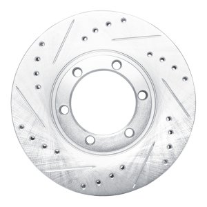 Chevrolet Luv Pickup Brake Rotor (1) - Front Left - R1 Concepts - Drilled & Slotted - Silver - `86-`06